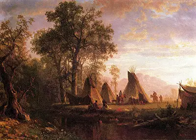 Indian Encampment, Late Afternoon Albert Bierstadt